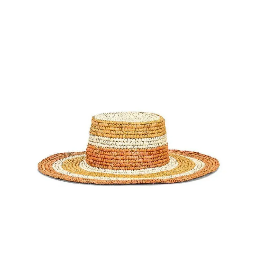 GREENPACHA Canarias Hat in Natural & Yellow Small New Womens Cowboy Western